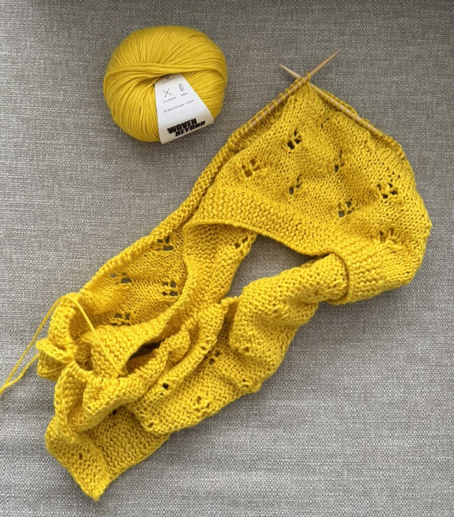 Himalayan nettle yarn by Wovenbeyond Mottii work in progress