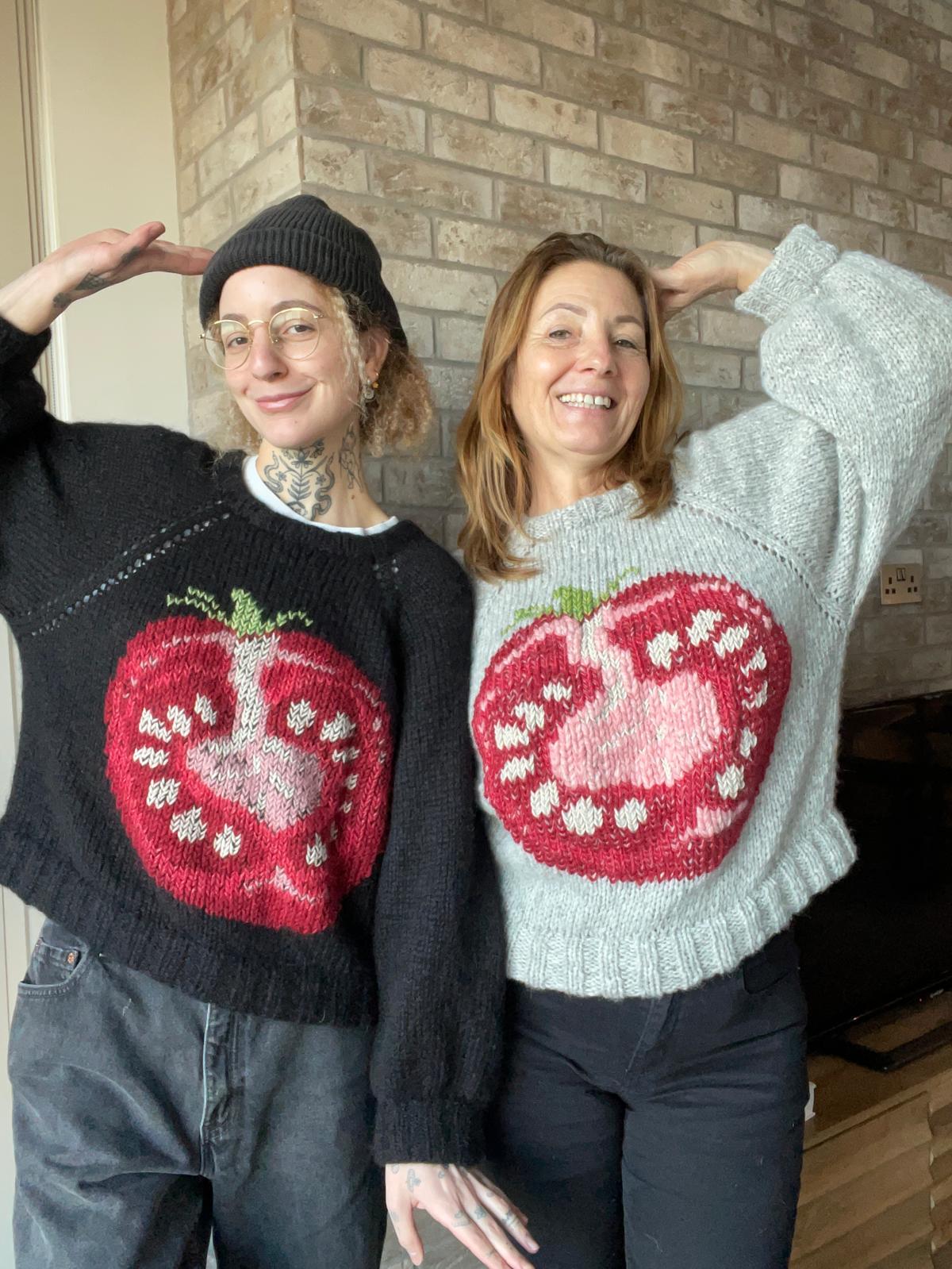 Matching knitwear design by Anna Tamas-Katzer