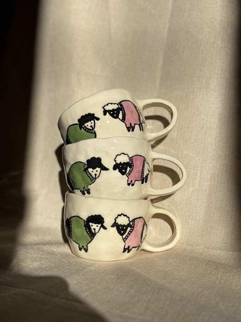 Anna's Knitting Corner Budapest custom tea mugs