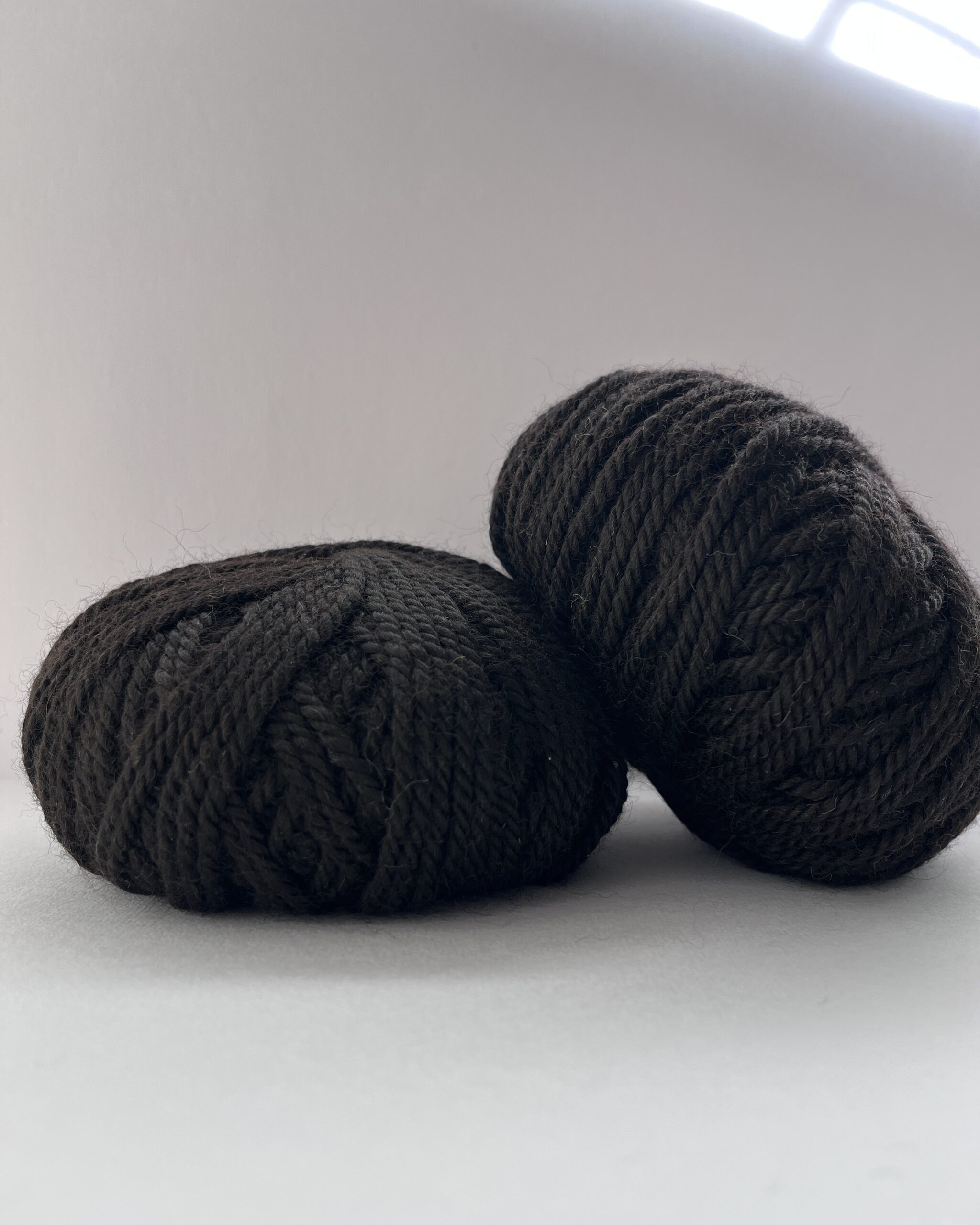 100% British alpaca Aran yarn from Redens Alpacas in natural Bay Black